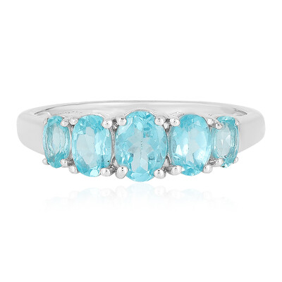 Blue Apatite Silver Ring