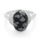 Snowflake Obsidian Silver Ring