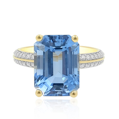 18K AAA Santa Maria Aquamarine Gold Ring (AMAYANI)