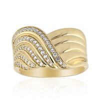 9K White Sapphire Gold Ring (Adela Gold)