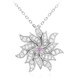 Unheated Ceylon Purple Sapphire Silver Necklace