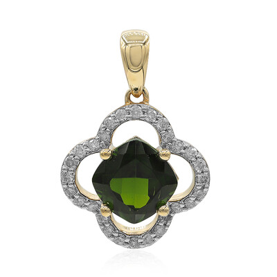 9K Russian Diopside Gold Pendant