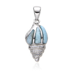 Larimar Silver Pendant