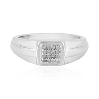 PK (J) Diamond Silver Ring