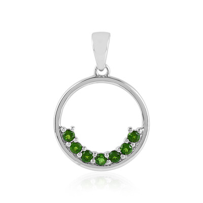 Russian Diopside Silver Pendant