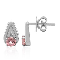 Brazilian Pink Tourmaline Silver Earrings (Pallanova)