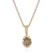 14K I2 Champagne Diamond Gold Necklace