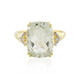 Green Amethyst Silver Ring