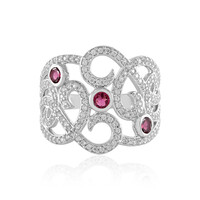 Rubellite Silver Ring (de Melo)