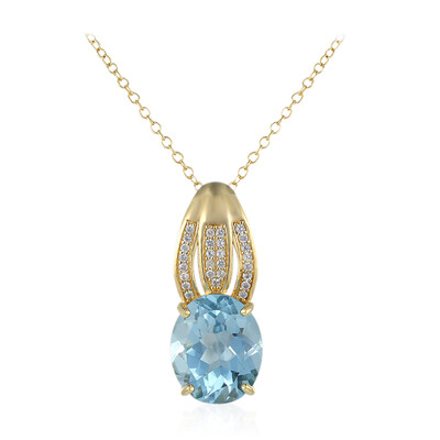 Sky Blue Topaz Silver Necklace