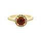 Mahogany Zircon Silver Ring