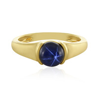 Blue Star Sapphire Silver Ring