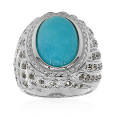 Amazonite Silver Ring (Annette classic)