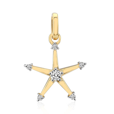 9K SI1 (G) Diamond Gold Pendant (Annette)