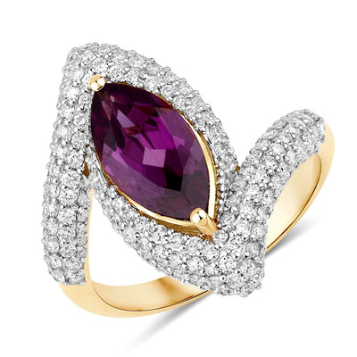 14K Magenta Garnet Gold Ring (SUHANA)