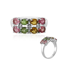 Fancy Tourmaline Silver Ring