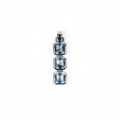 Blue Topaz Silver Pendant