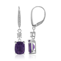 Zambian Amethyst Silver Earrings