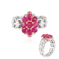 Tanzanian Ruby Silver Ring (Gems en Vogue)