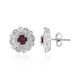 Rhodolite Silver Earrings