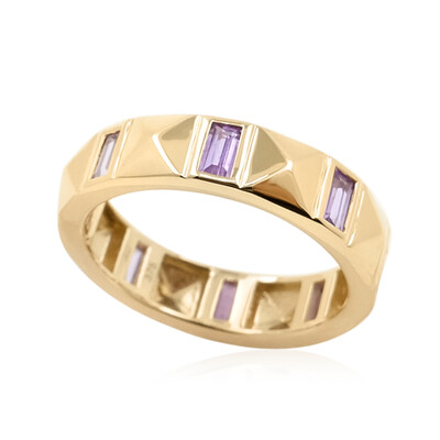 9K Unheated Ceylon Purple Sapphire Gold Ring