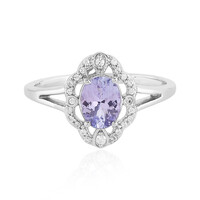 Unheated Tanzanite Silver Ring