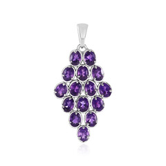 Zambian Amethyst Silver Pendant