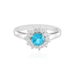 Paraiba Color Topaz Silver Ring