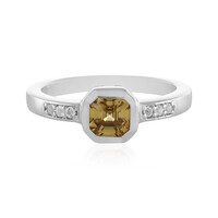 Yellow Zircon Silver Ring