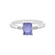 Unheated Tanzanite Silver Ring