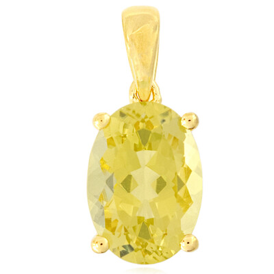 Lemon Citrine Silver Pendant