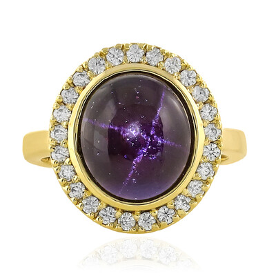 Star Garnet Silver Ring