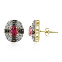 9K Brazilian Pink Tourmaline Gold Earrings (Adela Gold)