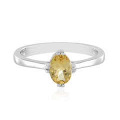 Yellow Beryl Silver Ring