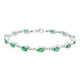 Zambian Emerald Silver Bracelet