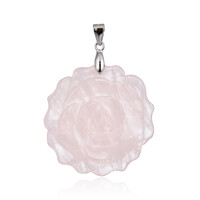 Rose Quartz Silver Pendant