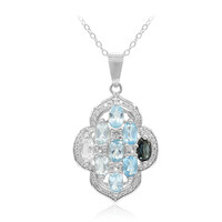 London Blue Topaz Silver Necklace