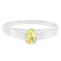 Yellow Beryl Silver Ring