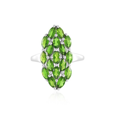 Russian Diopside Silver Ring