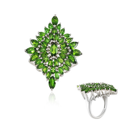 Russian Diopside Silver Ring