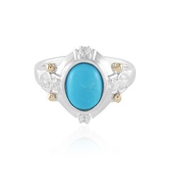 Sleeping Beauty Turquoise Silver Ring (Granulieren)