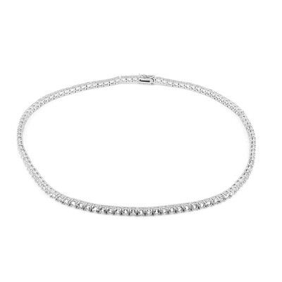 White Topaz Silver Necklace