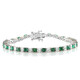 Zambian Emerald Silver Bracelet (Gems en Vogue)