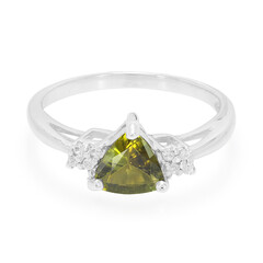 Cuprian Tourmaline Silver Ring