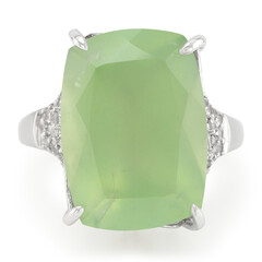 Prehnite Silver Ring