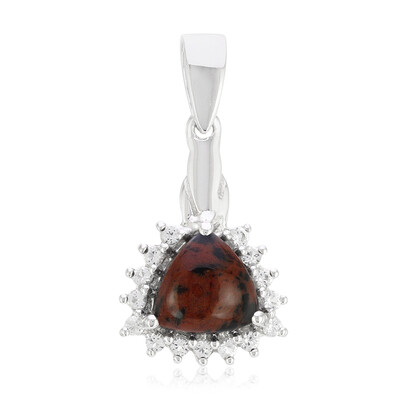 Mahogany Obsidian Silver Pendant