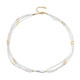 White Freshwater Pearl Silver Necklace (Riya)