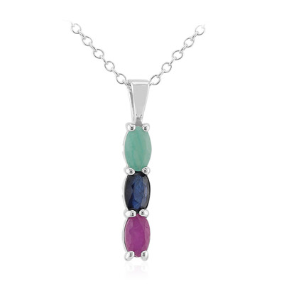 Brazilian Emerald Silver Necklace