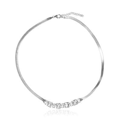 White Topaz Silver Necklace