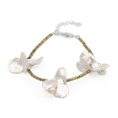 Keshi pearl Silver Bracelet (TPC)